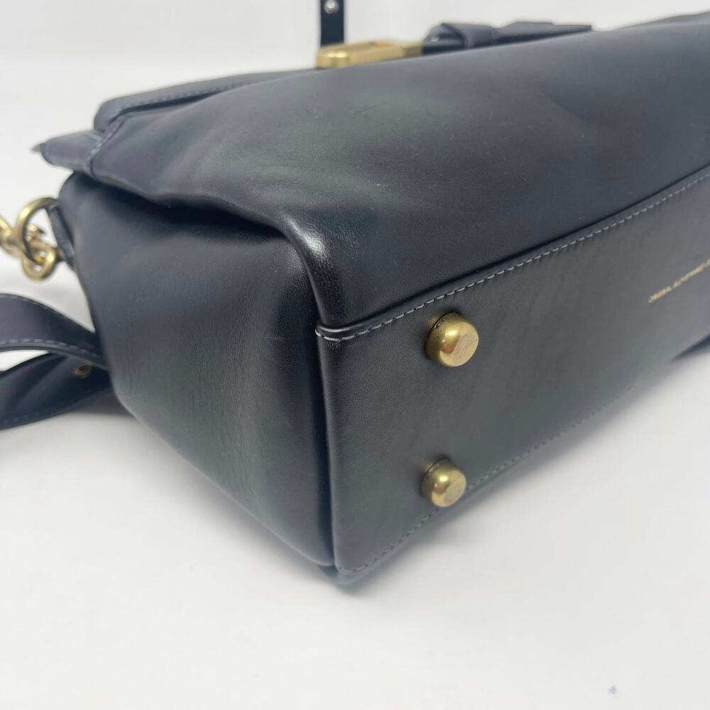 Coach Tate Carryall 29 Top‎ Handle Crossbody Bag Black Leather Gold C4827 - Picture 13 of 15